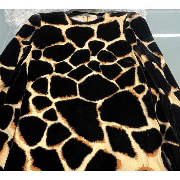 NWT DOLCE & GABBANA Runway Giraffe Print Mini Dress Brown IT 42 / M - Picture 9 of 10